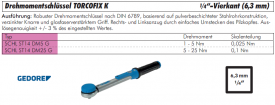 Drehmomentschlüssel TORCOFIX K, 1/4"-Vierkant (6,3 mm), Gedore